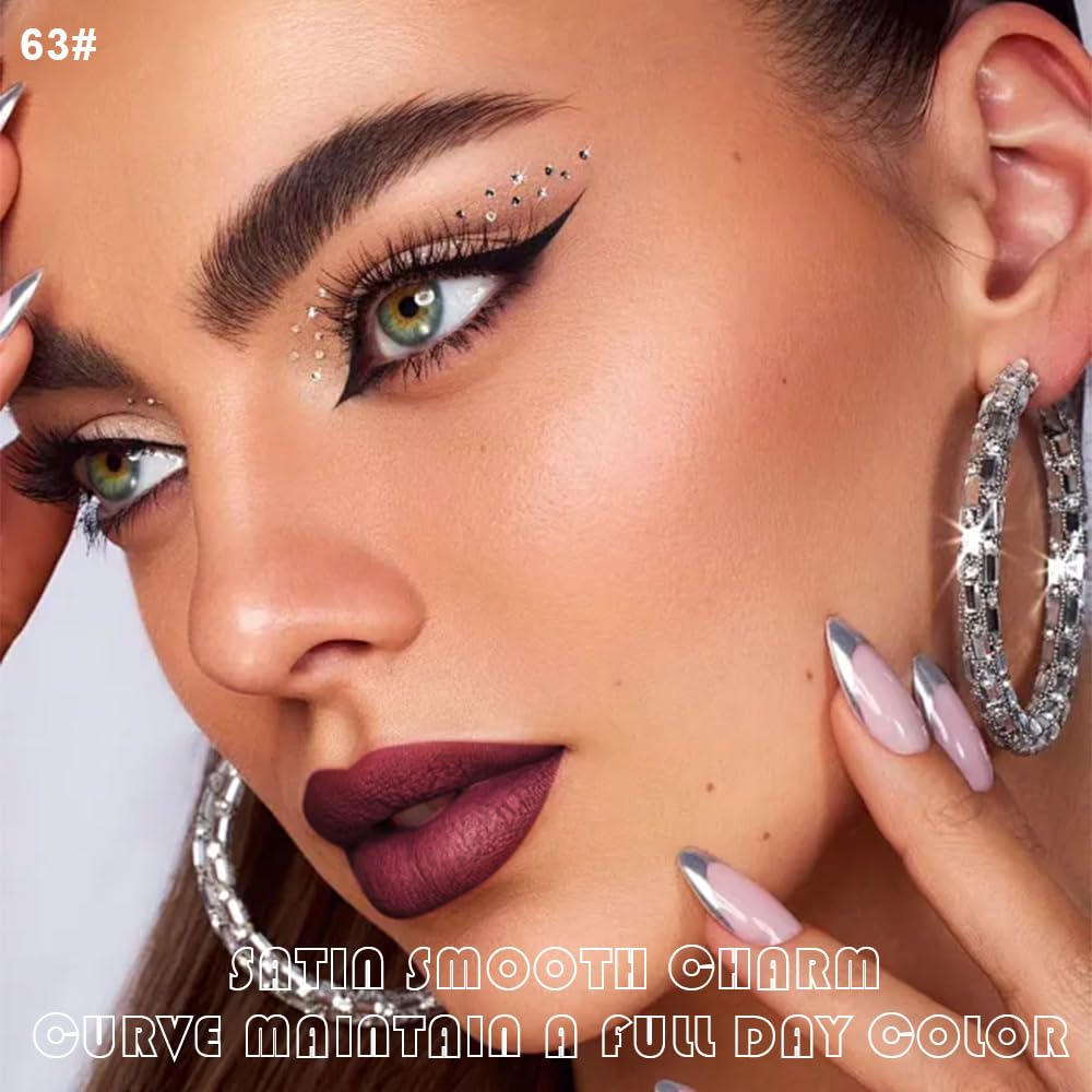 evpct Burgundy Lip Combo Set showing liquid lipstick and lip liner