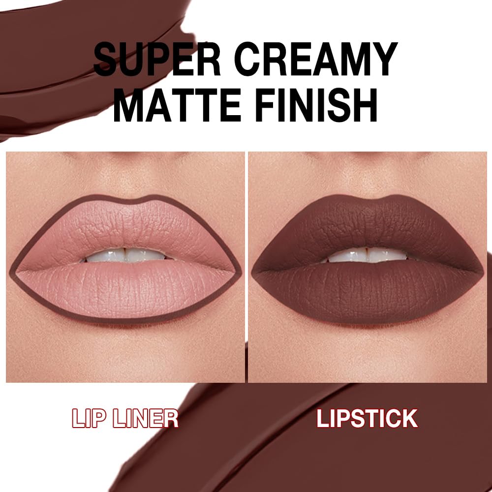 evpct Chestnut Maroon Matte Lipstick Crayon swatch on skin