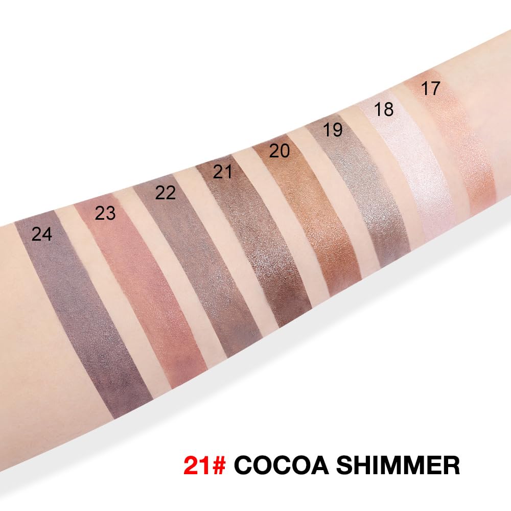 evpct Cocoa Shimmer Eye Shadow Stick swatches on skin
