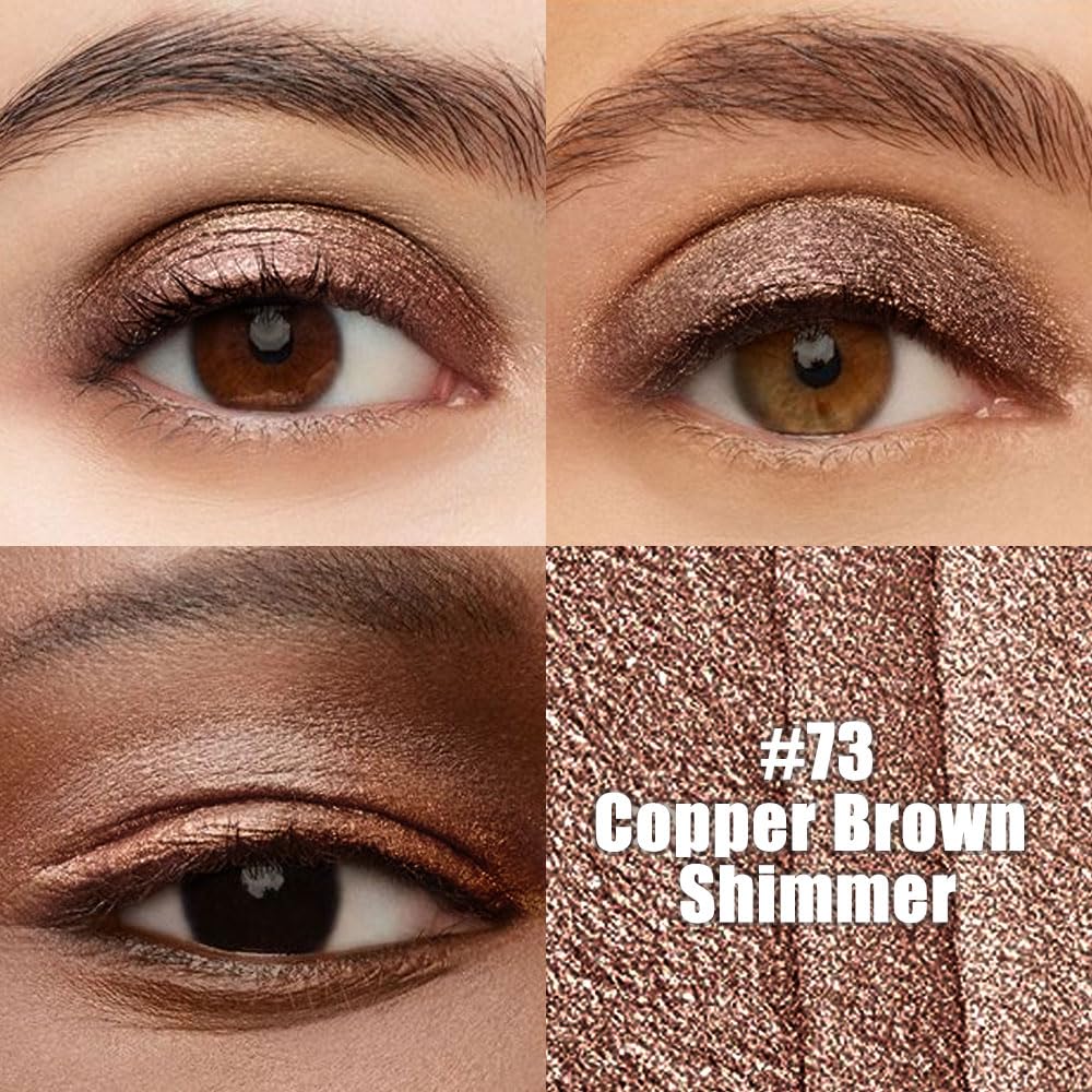 evpct Copper Brown Shimmer Eye Shadow Stick swatch on skin