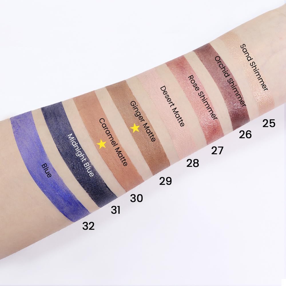 evpct Cream Eyeshadow Sticks Set applied on model's eyes