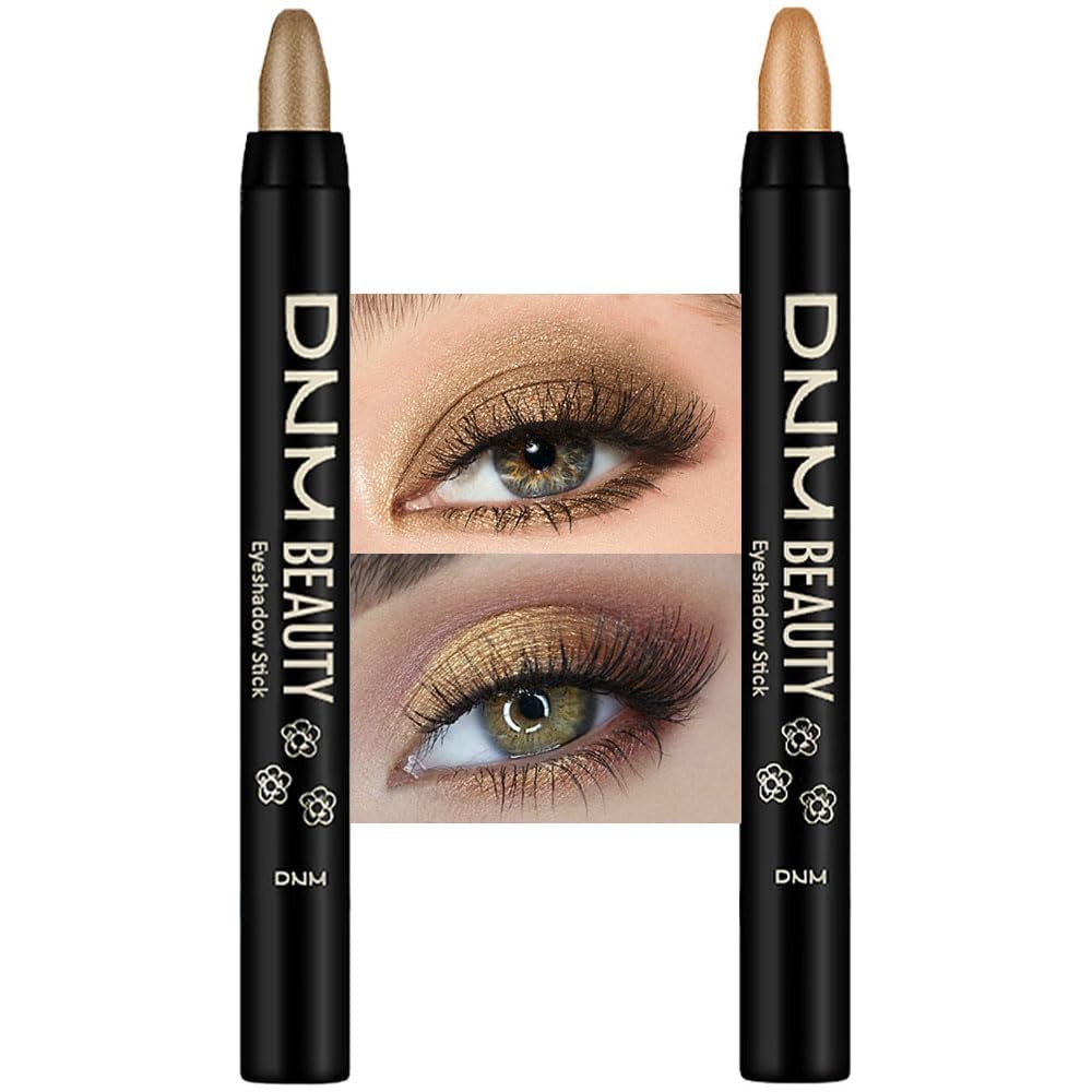 evpct Cream Eyeshadow Sticks Set in Pearl Light Khaki and Desert Gold