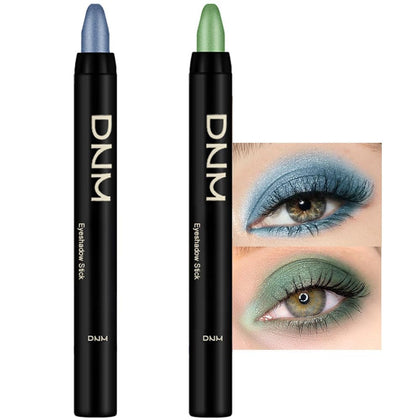 evpct Cream Eyeshadow Sticks Set in Sky Blue and Greenish Cyan front view