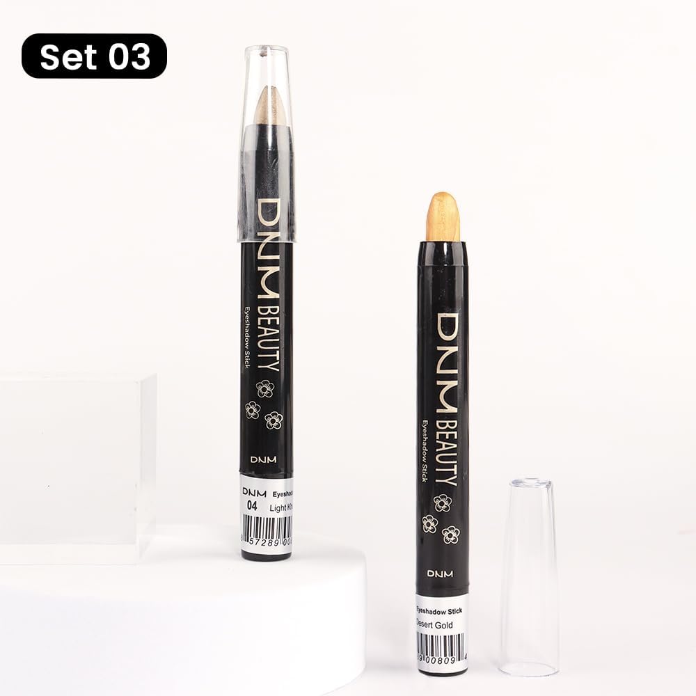 evpct Cream Eyeshadow Sticks Set with makeup brushes and accessories