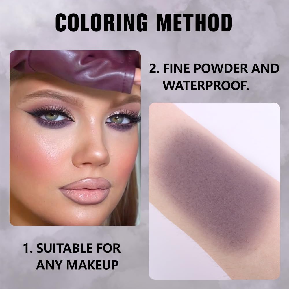 evpct Dark Brandied Plum Matte Eyeshadow Palette on vanity