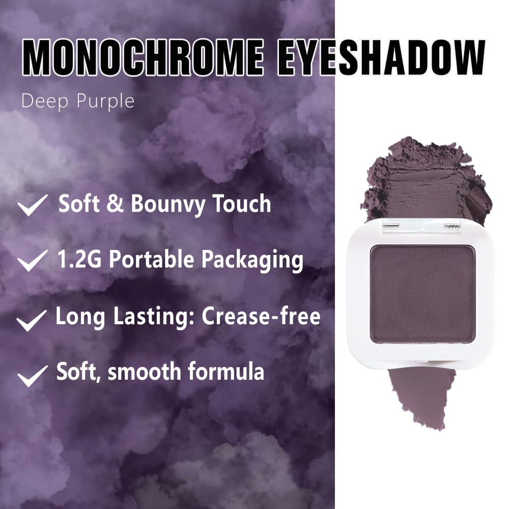 evpct Dark Brandied Plum Matte Eyeshadow Palette open showing colours
