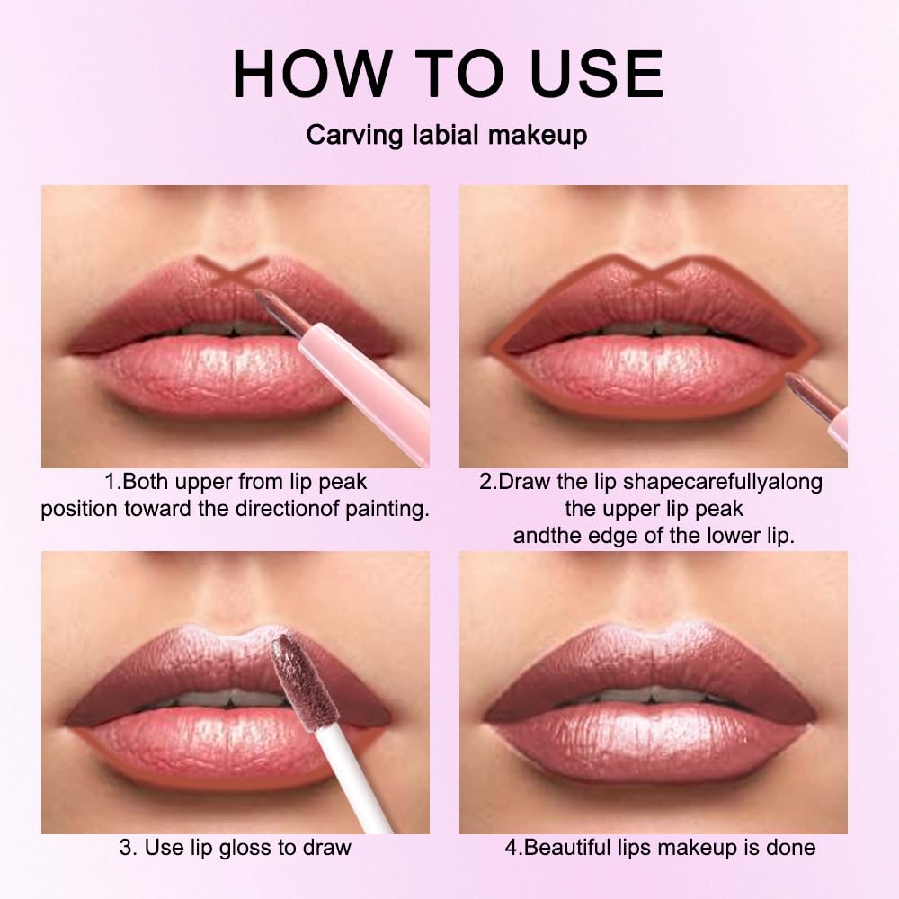 evpct Dark Bronze Lip Liner and Lipstick Combo in use