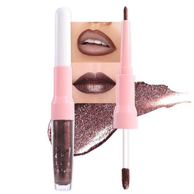 evpct Dark Brown Lip Liner and Liquid Lipstick side view
