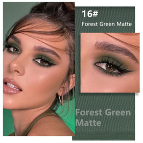 evpct Dark Green Matte Eyeshadow Palette open showing vibrant colours