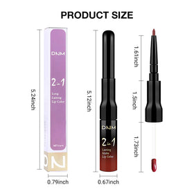 evpct Dark Oxblood Red Lip Liner and Liquid Lipstick Set lifestyle shot