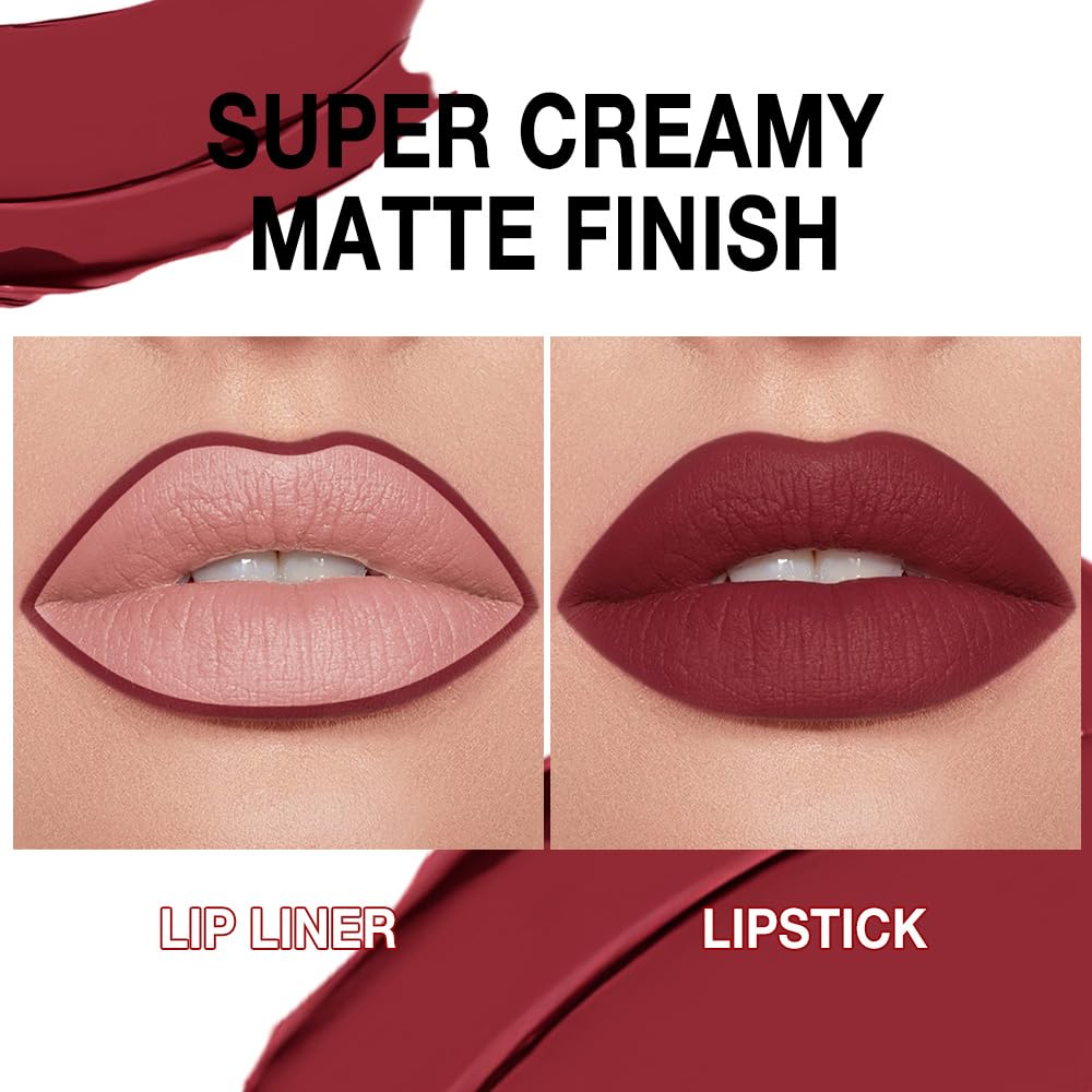 evpct Dark Red Matte Lipstick Crayon close-up of tip