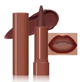 evpct Dark Wine Red Matte Lipstick Crayon Set front view