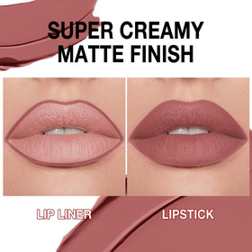 evpct Dusty Rose Matte Lipstick swatch on skin