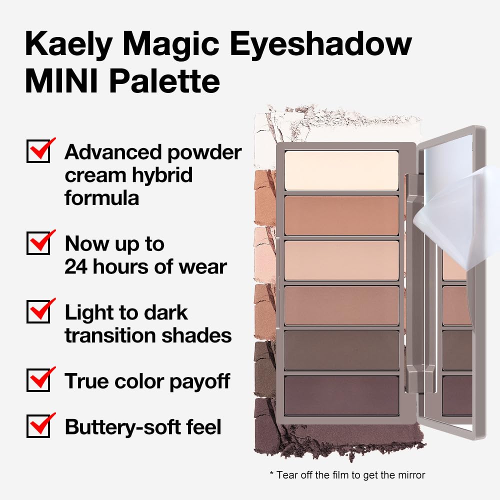 evpct Eyeshadow Palette with built-in mirror close-up