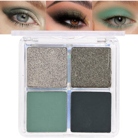 evpct Eyeshadow Quad Palette front view with green shades