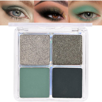 evpct Eyeshadow Quad Palette front view with green shades
