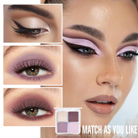 evpct Eyeshadow Quad Palette packaging with vibrant colour scheme