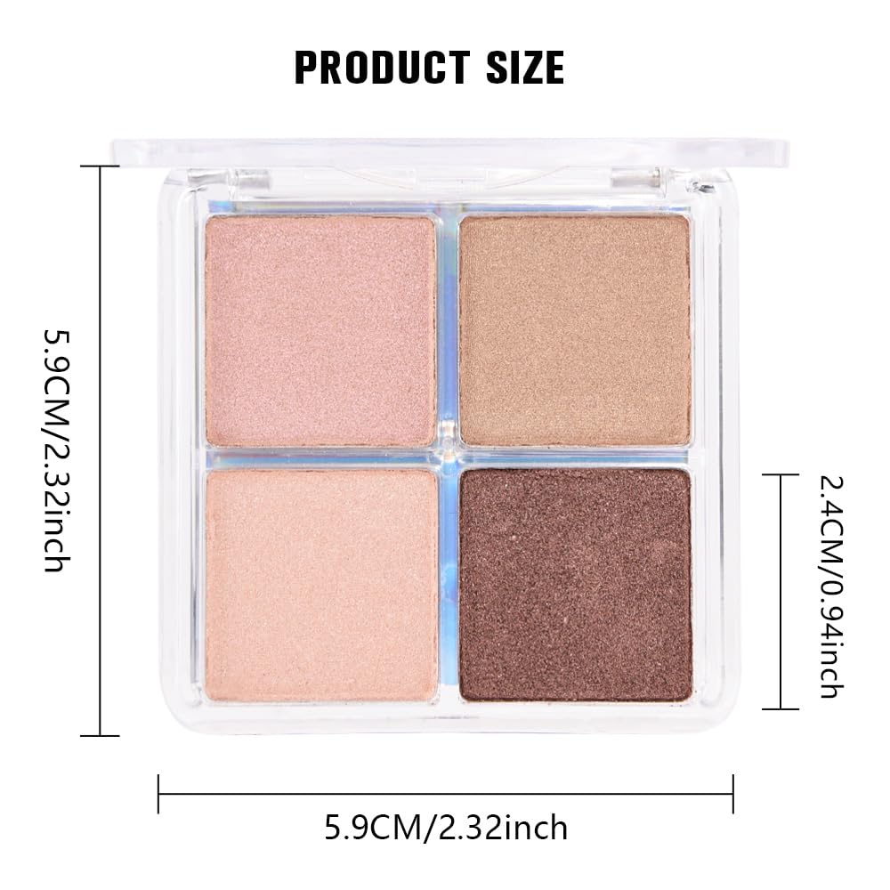 evpct Eyeshadow Quad Palette swatches on skin