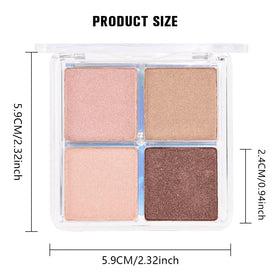 evpct Eyeshadow Quad Palette swatches on skin