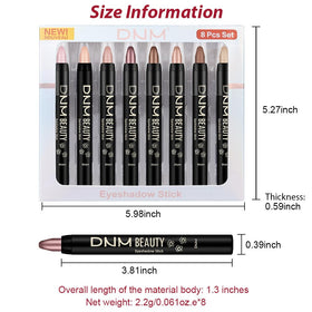 evpct eyeshadow stick set displayed on a vanity
