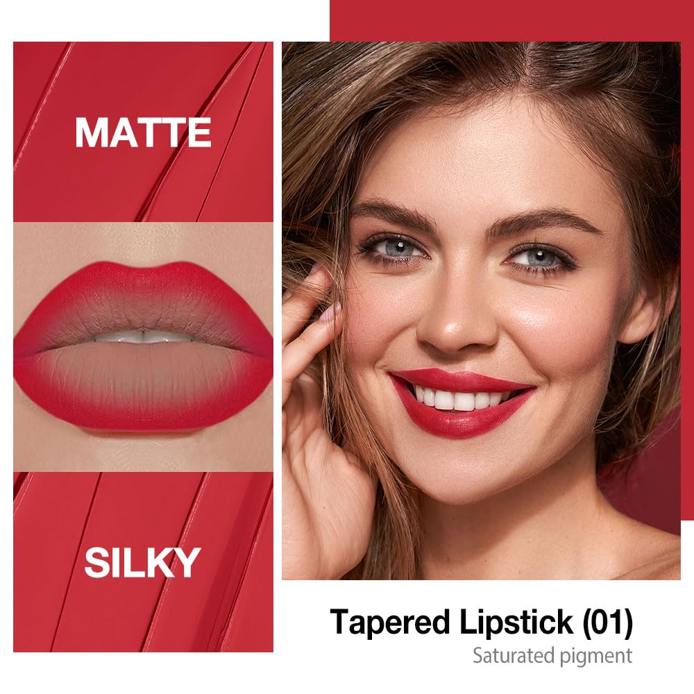 evpct Fire Red Gradient Matte Lipstick side view