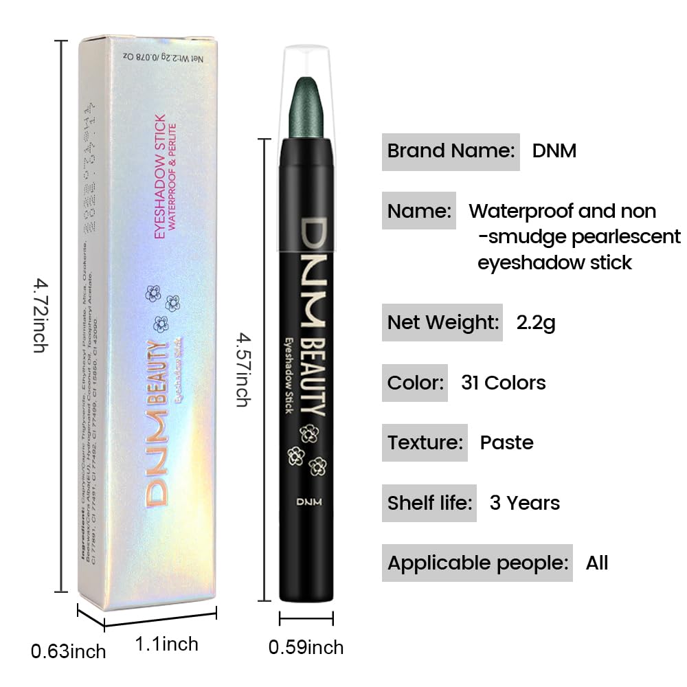 evpct Forest Green Shimmer Eye Shadow Stick in travel bag