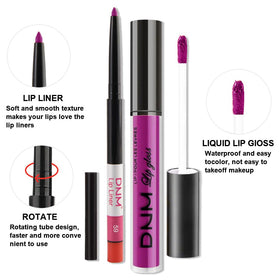 evpct Fuchsia Red lip liner pencil with cap