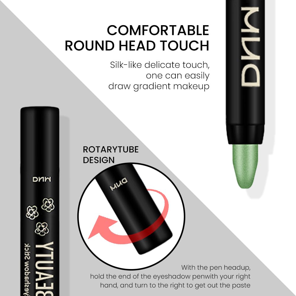evpct Greenish Cyan Shimmer Eye Shadow Stick close-up of colours