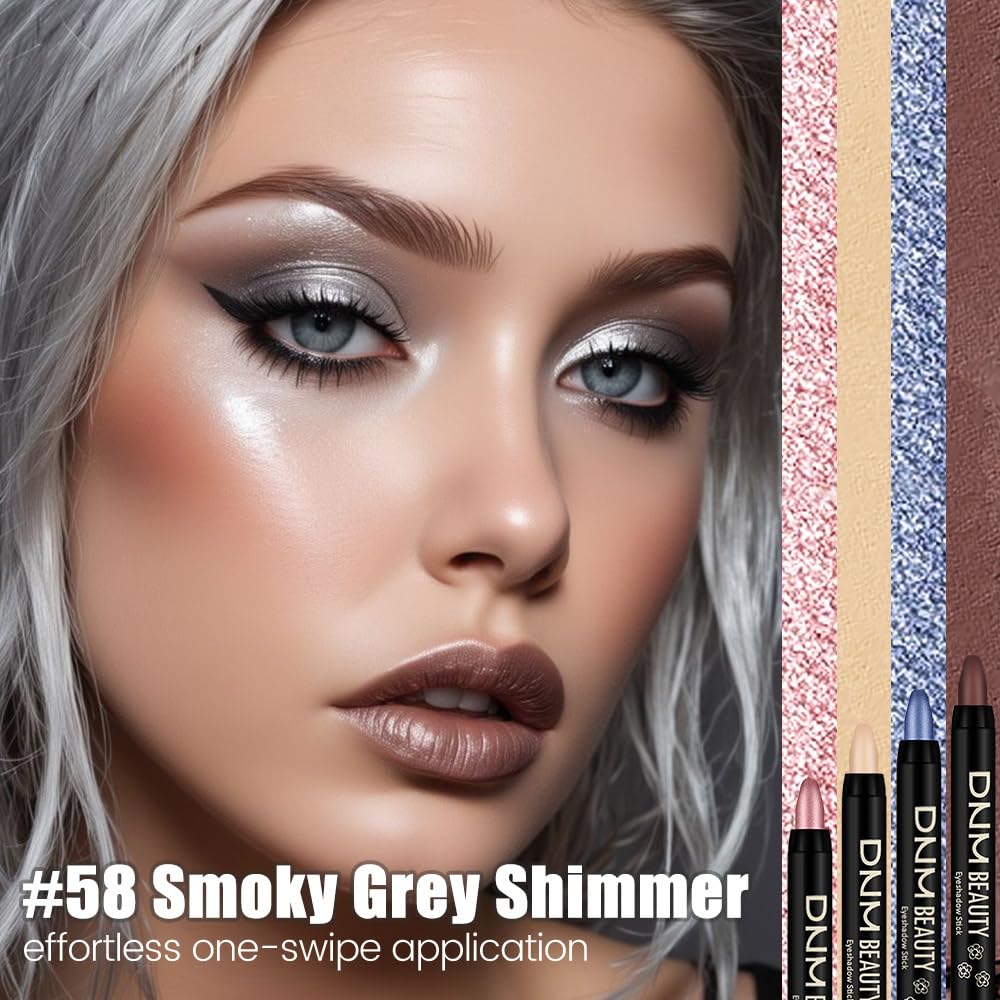 evpct Grey Shimmer Cream Eye Shadow Stick swatch on skin
