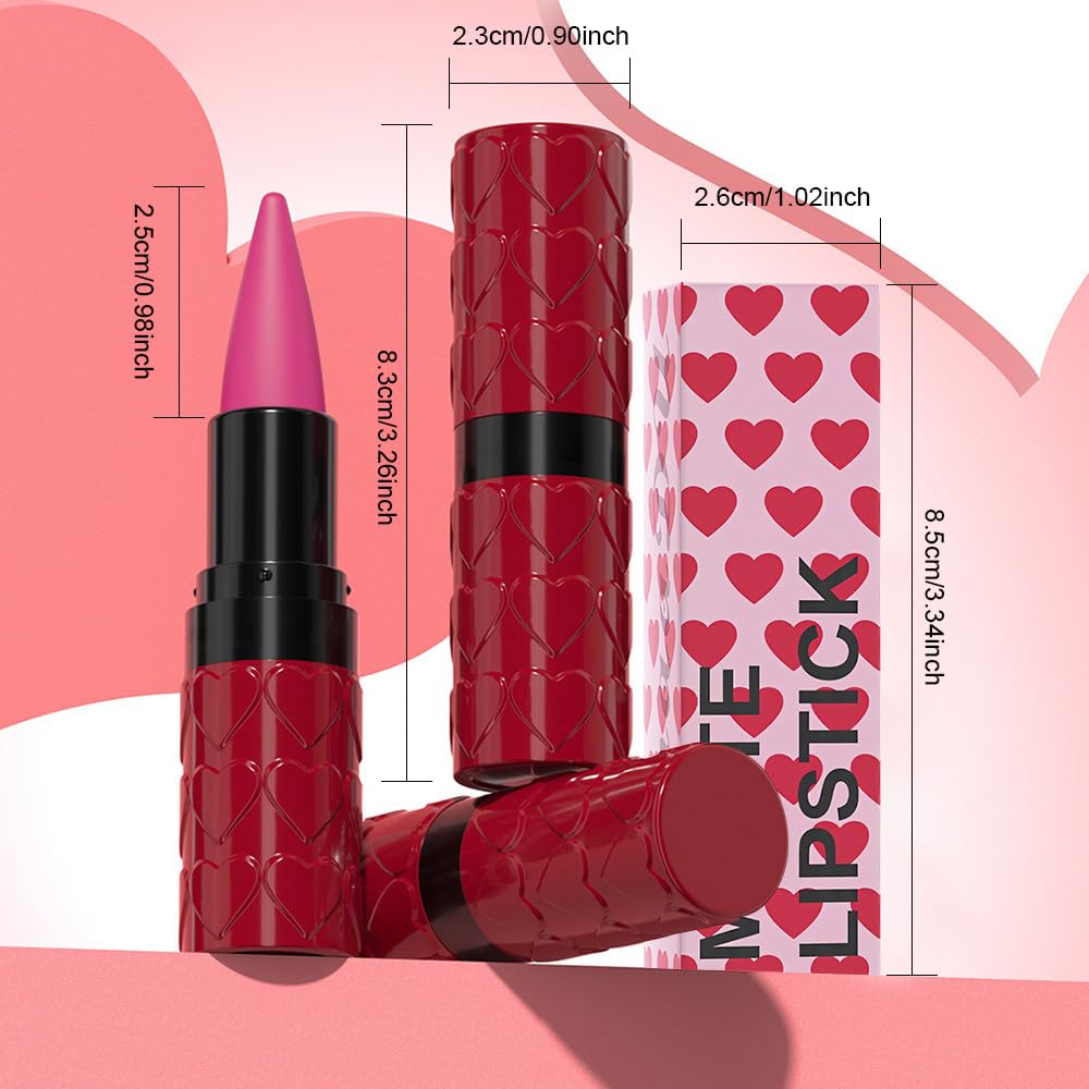 evpct Hot Pink Gradient Matte Lipstick application on lips