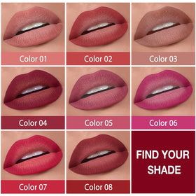evpct Hot Pink Gradient Matte Lipstick case design in hand