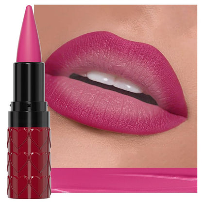 evpct Hot Pink Gradient Matte Lipstick front view with pointed tip