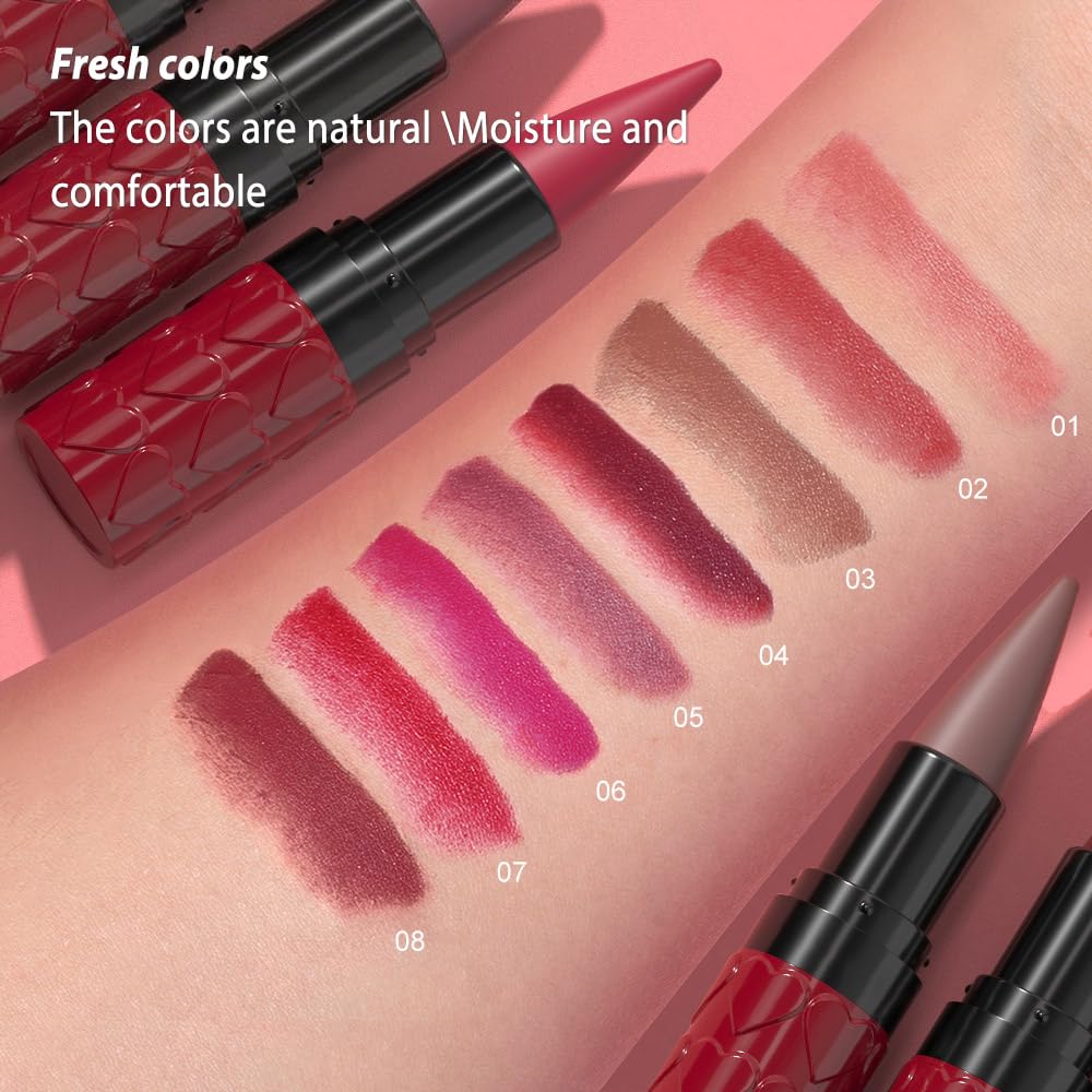 evpct Hot Pink Gradient Matte Lipstick in various shades