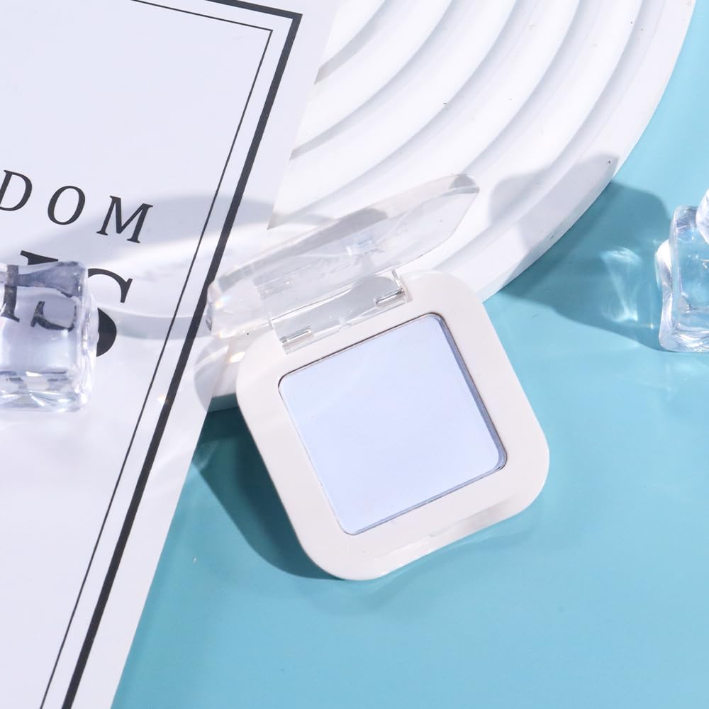 evpct Light Blue Matte Eyeshadow Palette compact size for travel