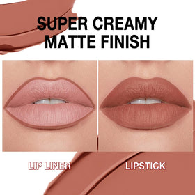 evpct Light Brown Gradient Matte Lipstick and Lip Liner packaging