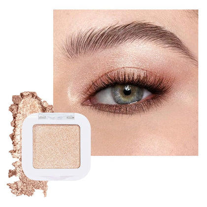 evpct Light Nude Brown Shimmer Eyeshadow Palette front view