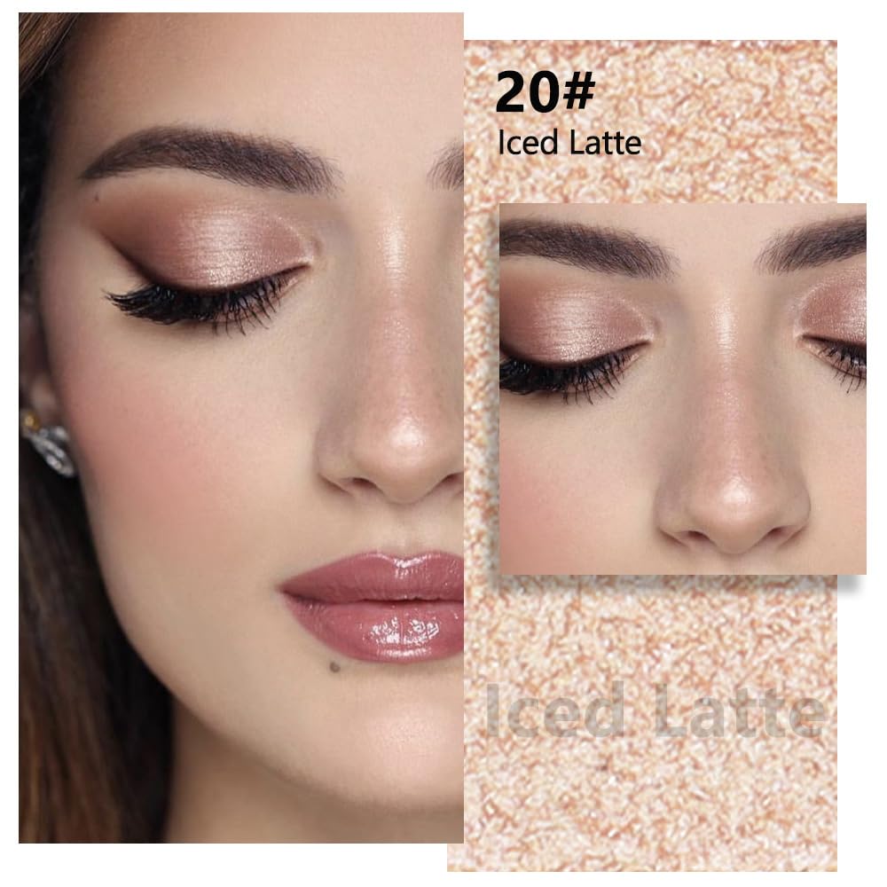 evpct Light Nude Brown Shimmer Eyeshadow Palette in hand
