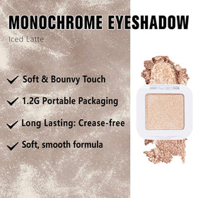 evpct Light Nude Brown Shimmer Eyeshadow Palette open showing colours