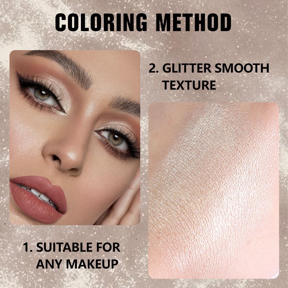evpct Light Nude Brown Shimmer Eyeshadow Palette packaging