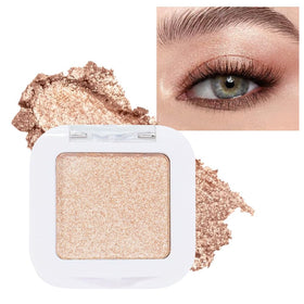 evpct Light Nude Brown Shimmer Eyeshadow Palette with shades displayed