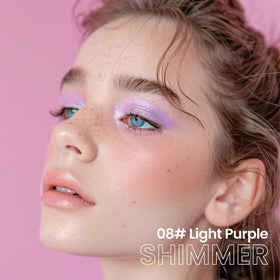 evpct Light Purple Shimmer Cream Eye Shadow Stick in use on eyelid