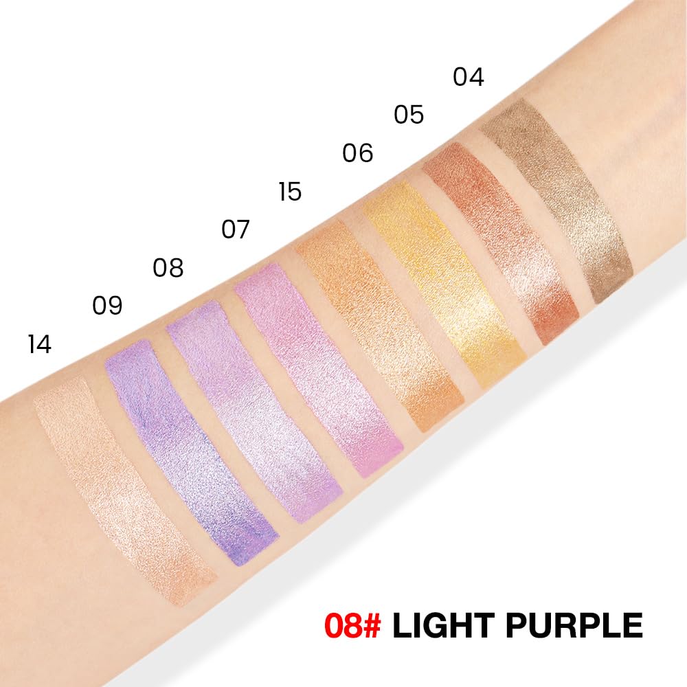 evpct Light Purple Shimmer Cream Eye Shadow Stick on makeup table