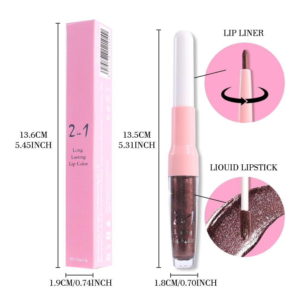evpct Lip Gloss Stain Set with chocolate metallic shimmer