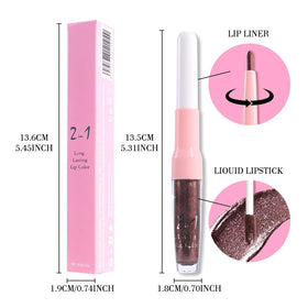 evpct Lip Gloss Stain Set with chocolate metallic shimmer