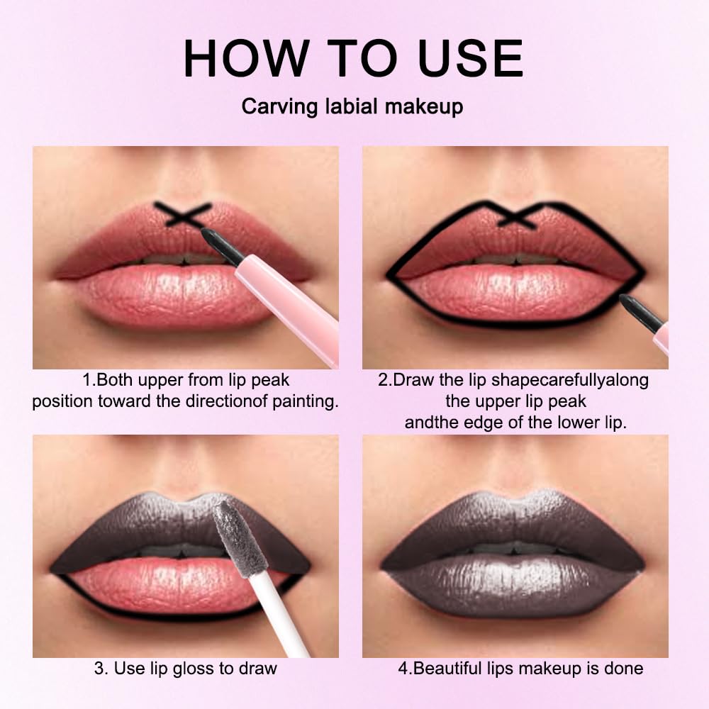 evpct Lip Liner and Lipstick Combo in use on model