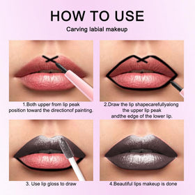 evpct Lip Liner and Lipstick Combo in use on model
