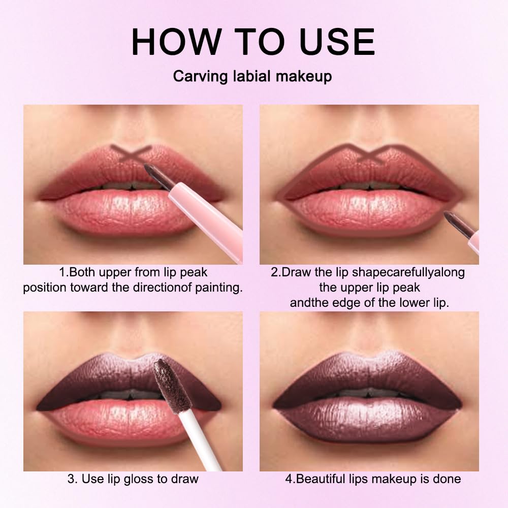 evpct Lip Liner and Lipstick Combo in use on model