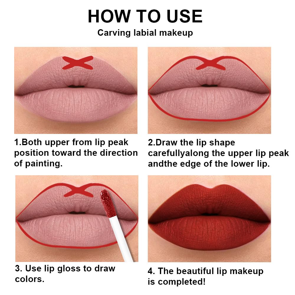evpct Lip Liner and Lipstick Combo Set displayed on a vanity