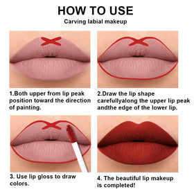 evpct Lip Liner and Lipstick Combo Set displayed on a vanity