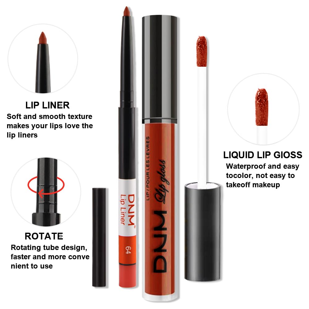 evpct Lip Liner and Lipstick Combo Set in a stylish travel pouch